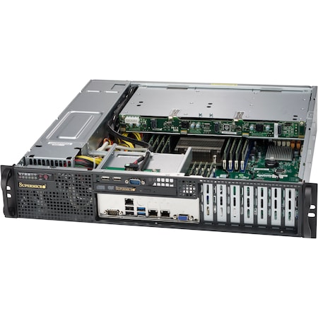 Supermicro Black 2U Sc823M Sas3 Lp Chassis W/ Redundant 800W, Rohs CSE-823MTQC-R802LPB